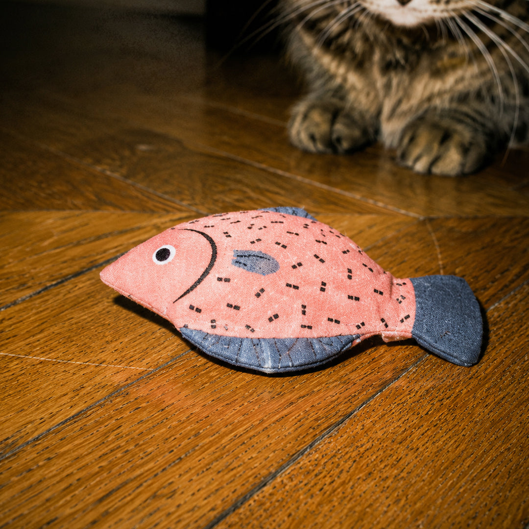 JOUET POISSON HERBE À CHAT