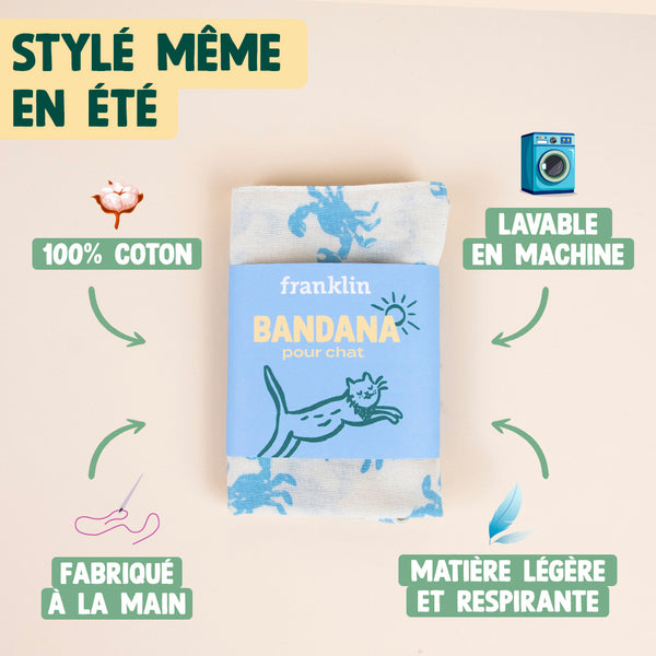 bandana-100-coton-chat