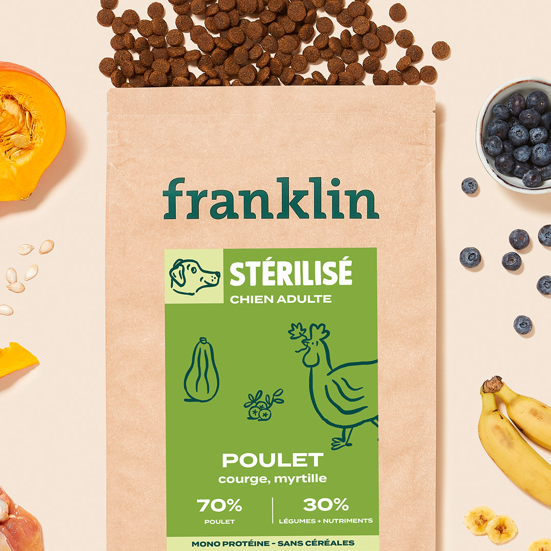 POULET, COURGE, MYRTILLE