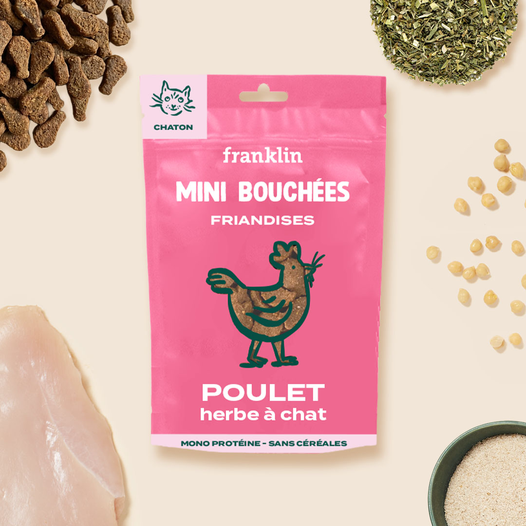 Franklin Alimentation premium pour chien et chat. Choisissez la meilleure nourriture pour votre animal : Croquettes sans céréales riches en protéines et faibles en glucides. Découvrez notre large gamme de pâtées et de friandises riches en viande !