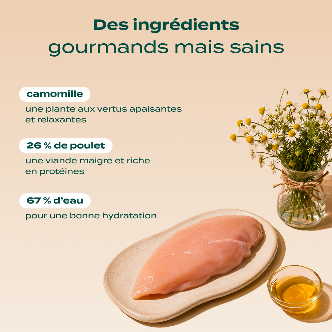 MINI TUBES POULET, CAMOMILLE