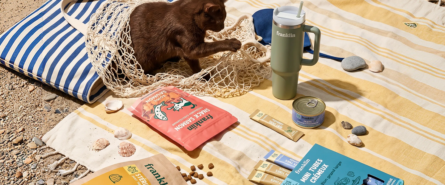 Franklin Alimentation premium pour chien et chat. Choisissez la meilleure nourriture pour votre animal : Croquettes sans céréales riches en protéines et faibles en glucides. Découvrez notre large gamme de pâtées et de friandises riches en viande !