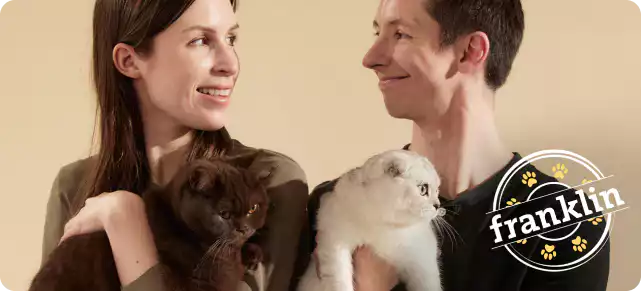 Franklin Alimentation premium pour chien et chat. Choisissez la meilleure nourriture pour votre animal : Croquettes sans céréales riches en protéines et faibles en glucides. Découvrez notre large gamme de pâtées et de friandises riches en viande !