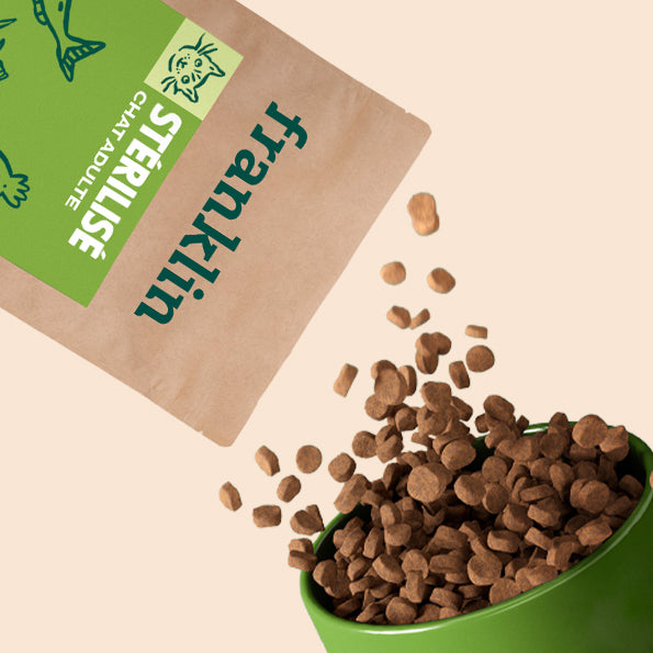 Franklin Alimentation premium pour chien et chat. Choisissez la meilleure nourriture pour votre animal : Croquettes sans céréales riches en protéines et faibles en glucides. Découvrez notre large gamme de pâtées et de friandises riches en viande !