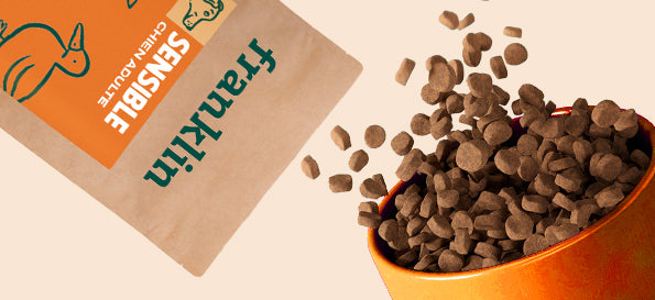 Franklin Alimentation premium pour chien et chat. Choisissez la meilleure nourriture pour votre animal : Croquettes sans céréales riches en protéines et faibles en glucides. Découvrez notre large gamme de pâtées et de friandises riches en viande !